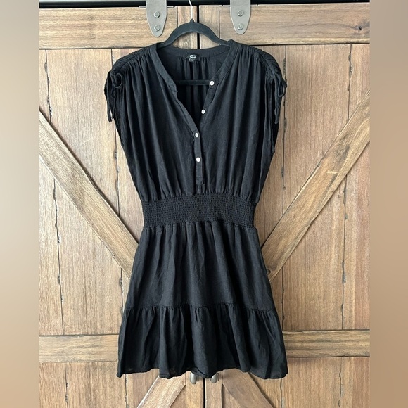 Rails Samina Mini Linen Blend Dress Black Size XS - Picture 12 of 13